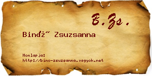Binó Zsuzsanna névjegykártya