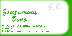 zsuzsanna bino business card
